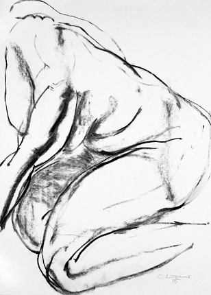 Aktzeichnung, Kohle, 42x58cm, 2005