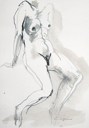 Akt, schlafend, Graphit, 21x15cm, 2009