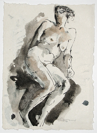 Akt, schlafend, Graphit, 21x15cm, 2009