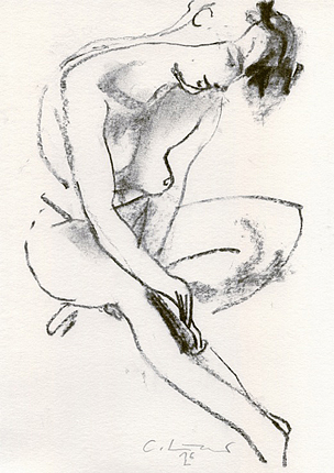 Akt, schlafend, Graphit, 21x15cm, 2009