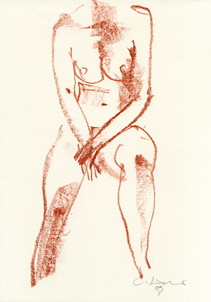 Suse, Rötel, 26x18cm, 2009