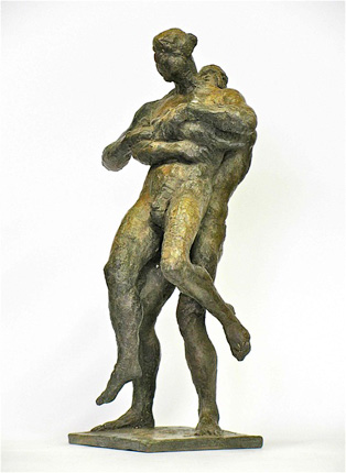 Antaios-Gruppe, Bronze, H. 33cm, 2009