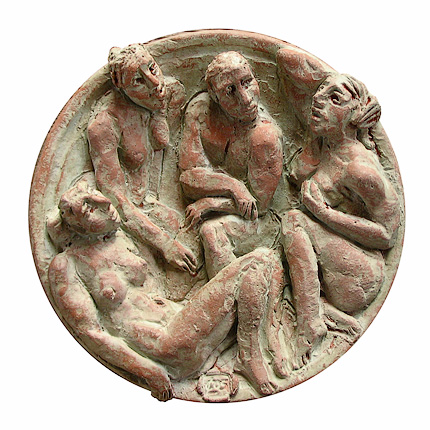 Parisurteil Nr. 6, Terrakotta, Ø 17cm, 2005